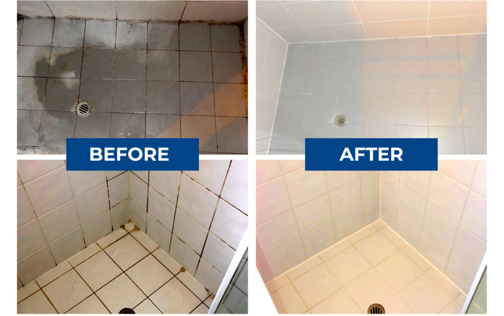before and after bathroom cleaning to prepare for open house tours condition